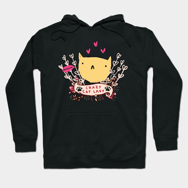 Crazy Cat Lady Hoodie by Sophie Corrigan